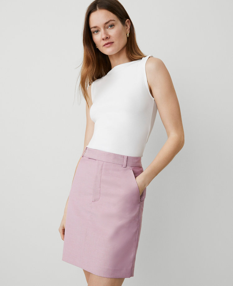 The Trouser Pocket Skirt in Seasonless Stretch