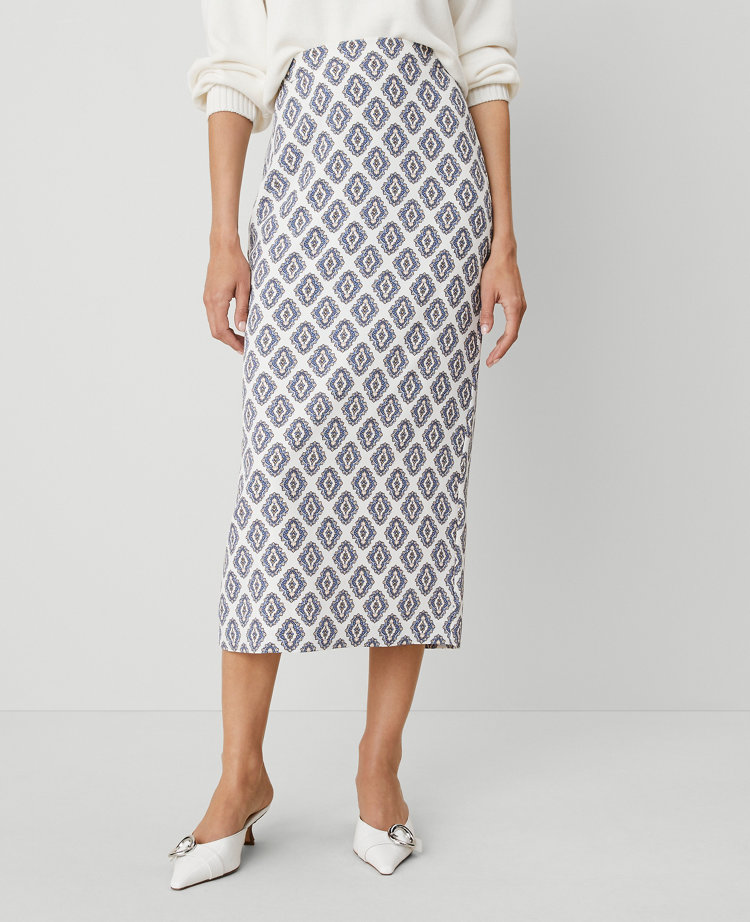 Foulard Column Midi Skirt