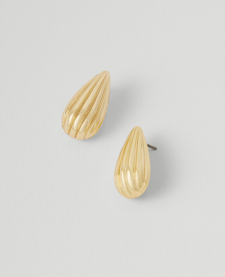 Textured Teardrop Stud Earrings