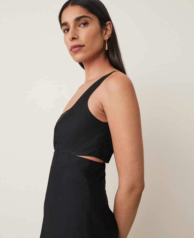 Petite Embroidered Strappy Midi Dress