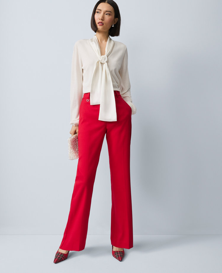 Ann Taylor The Slim Flare Trouser In White