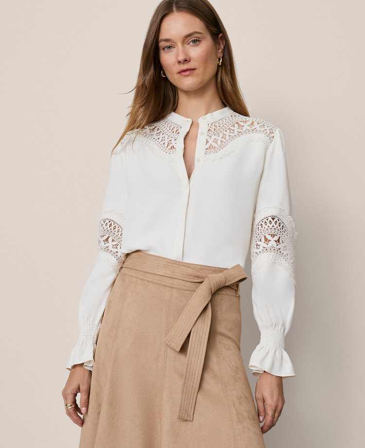 Lace Trim Blouse
