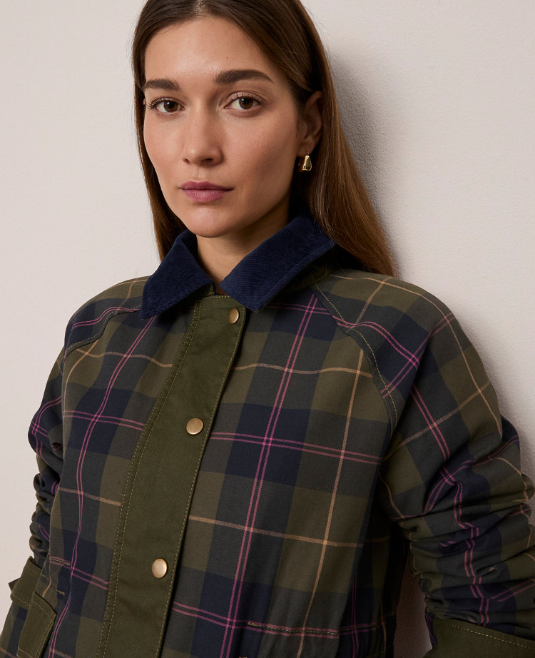 Weekend Collection Plaid Collared Jacket