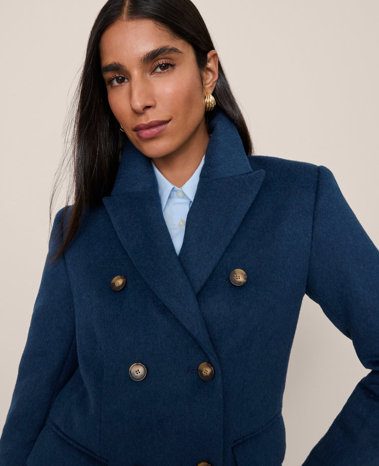 Fitted Long Double Breasted Coat