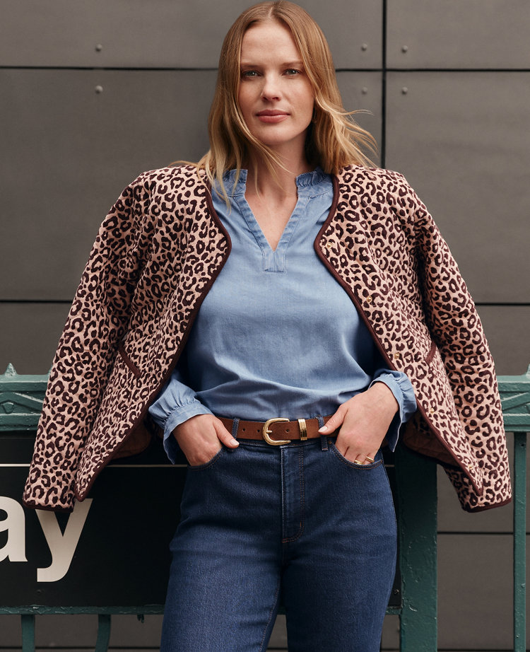 Weekend Collection Animal Print Quilted Jacket
