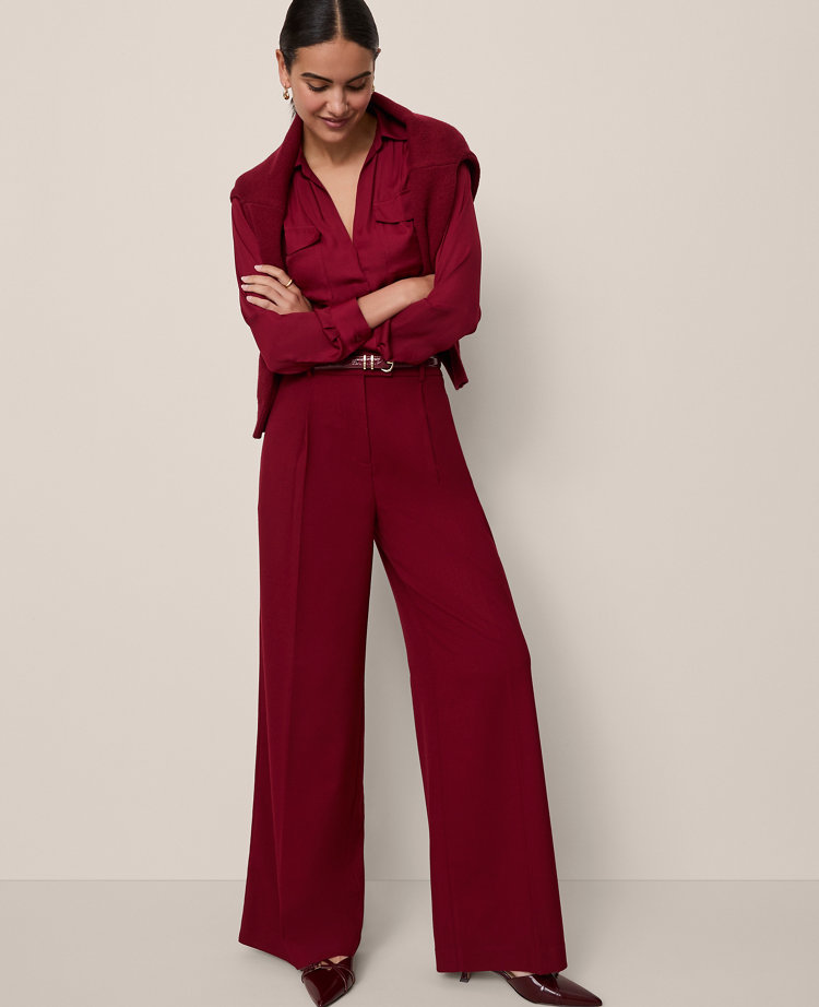 The Modern Wide-Leg Trouser Pant in Flannel