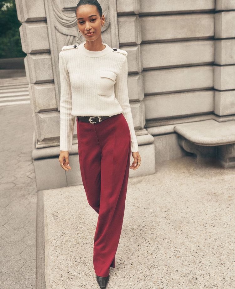 The Modern Wide-Leg Trouser Pant in Flannel
