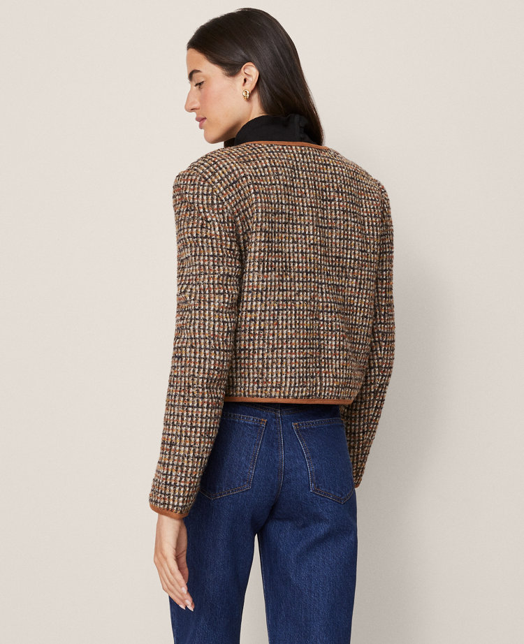 Weekend Collection Tweed Crew Neck Jacket