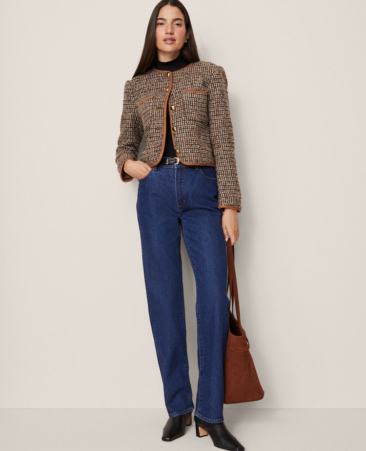 Weekend Collection Tweed Crew Neck Jacket