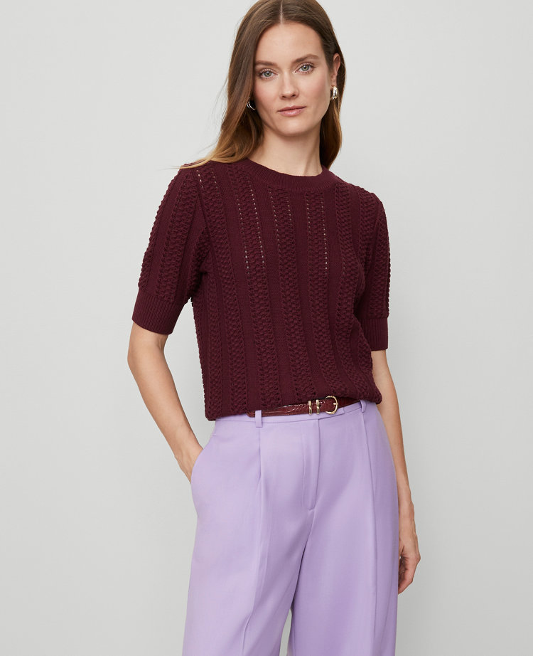 Cable Wedge Sweater Tee