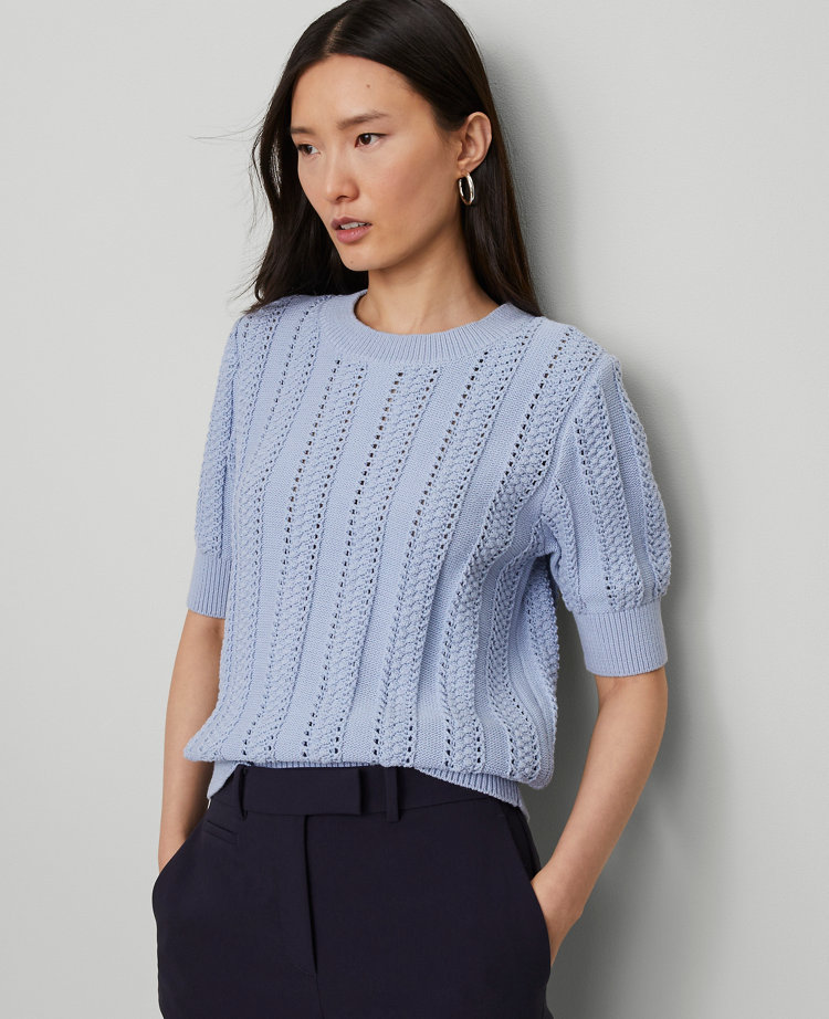 Cable Wedge Sweater Tee