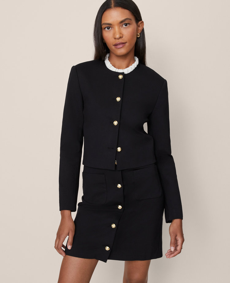 Ponte Crew Neck Jacket