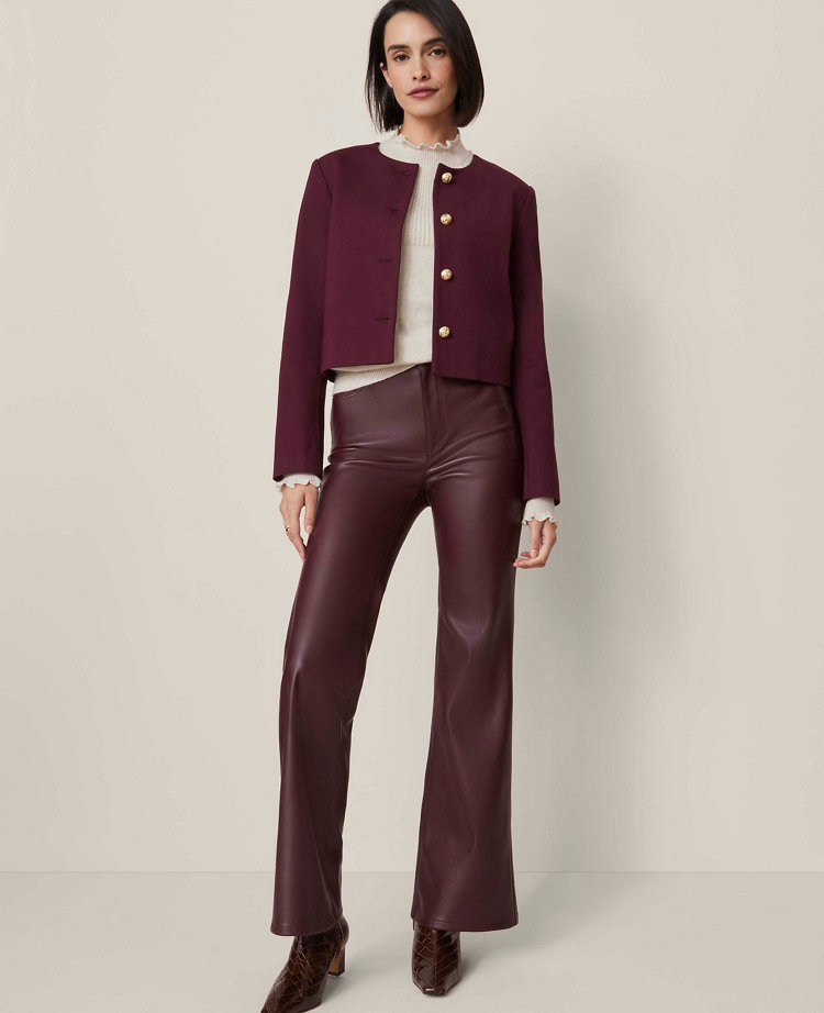 The Faux Leather Flare Pant