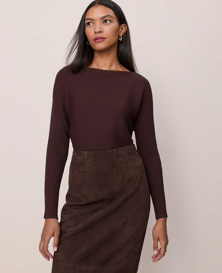Ribbed Boatneck Sweater