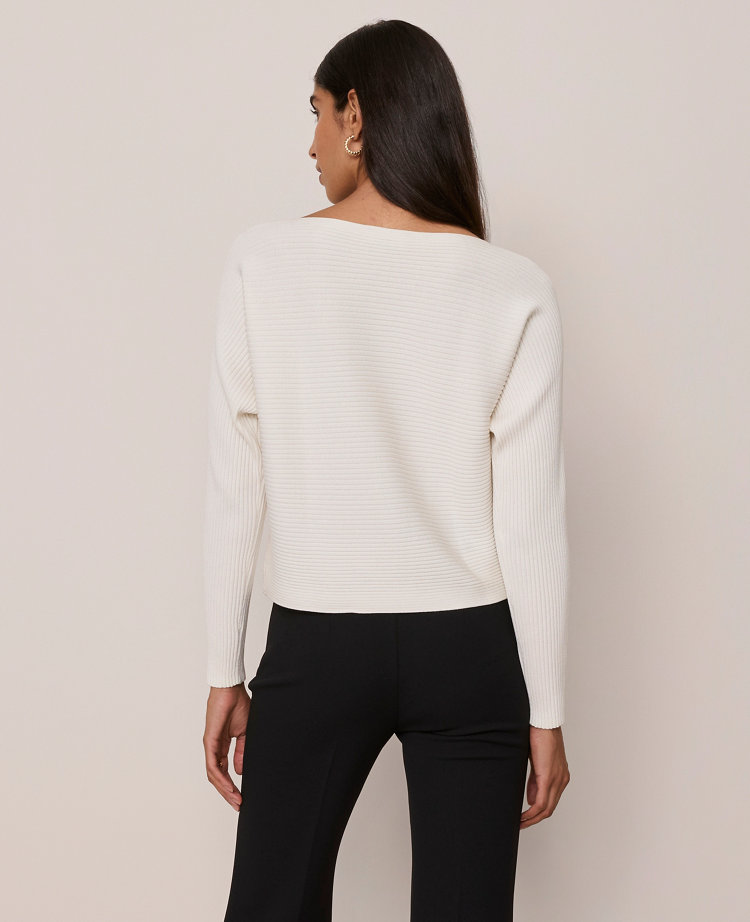 Ribbed Boatneck Sweater