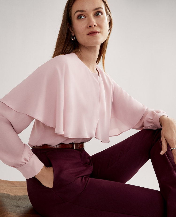 Capelet Overlay Blouse