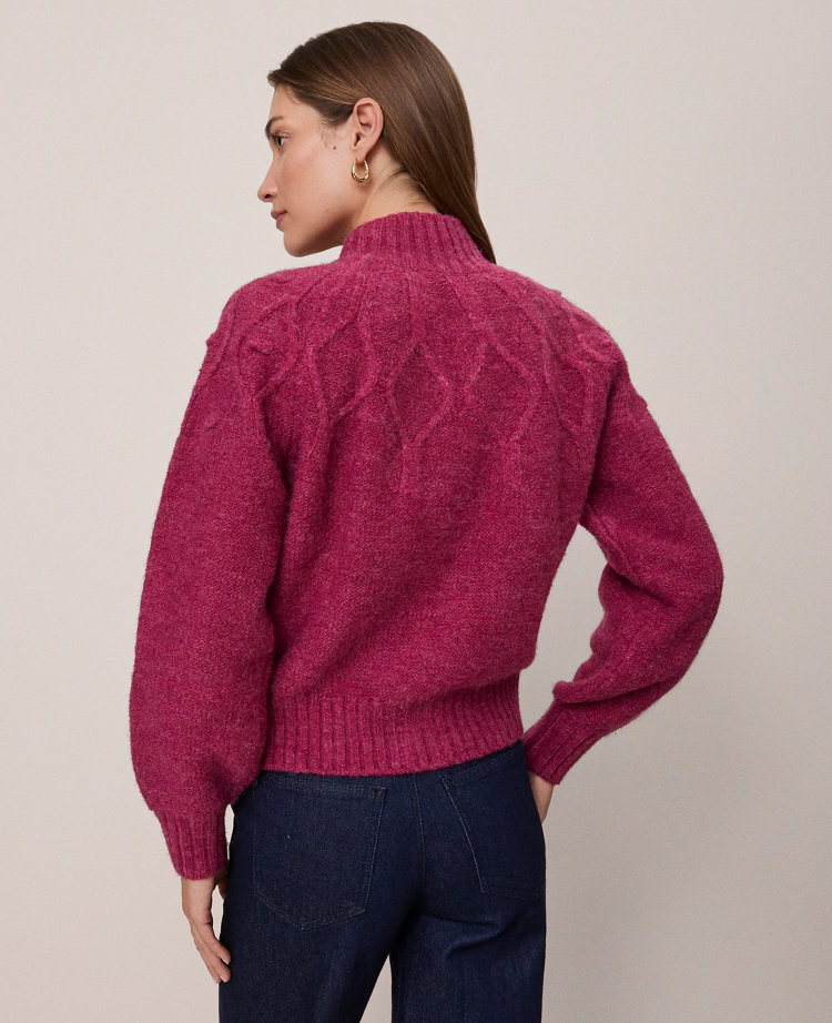 Weekend Collection Cable Bomber Sweater Jacket