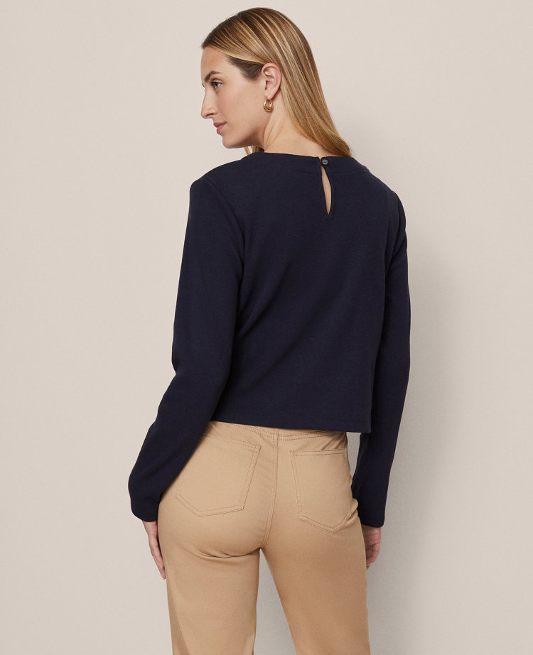 Weekend Collection Denim Patch Pocket Pullover