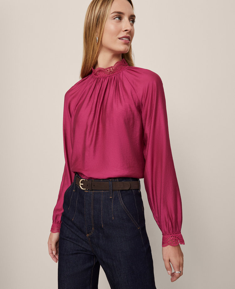 Lace Trim Blouse