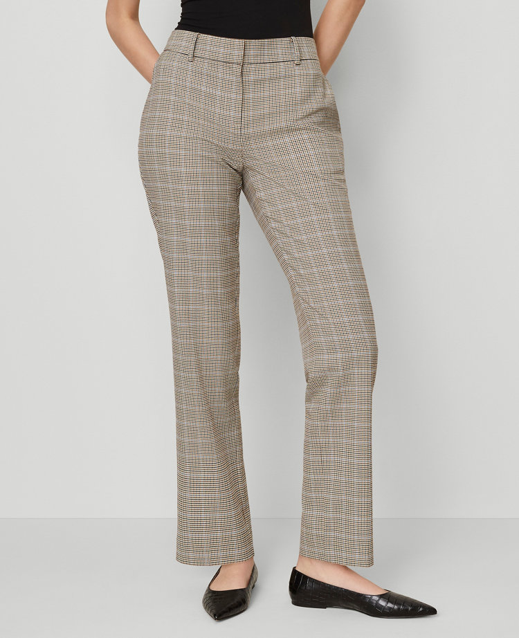 The Petite Straight Pant in Plaid — Curvy Fit