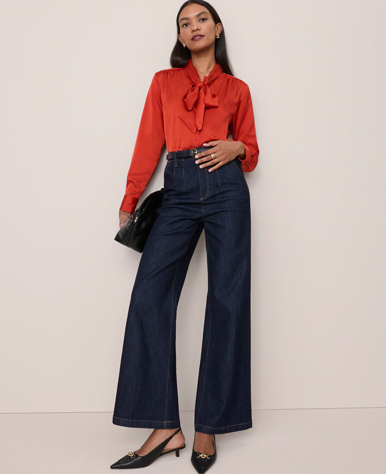 Satin Bow Blouse