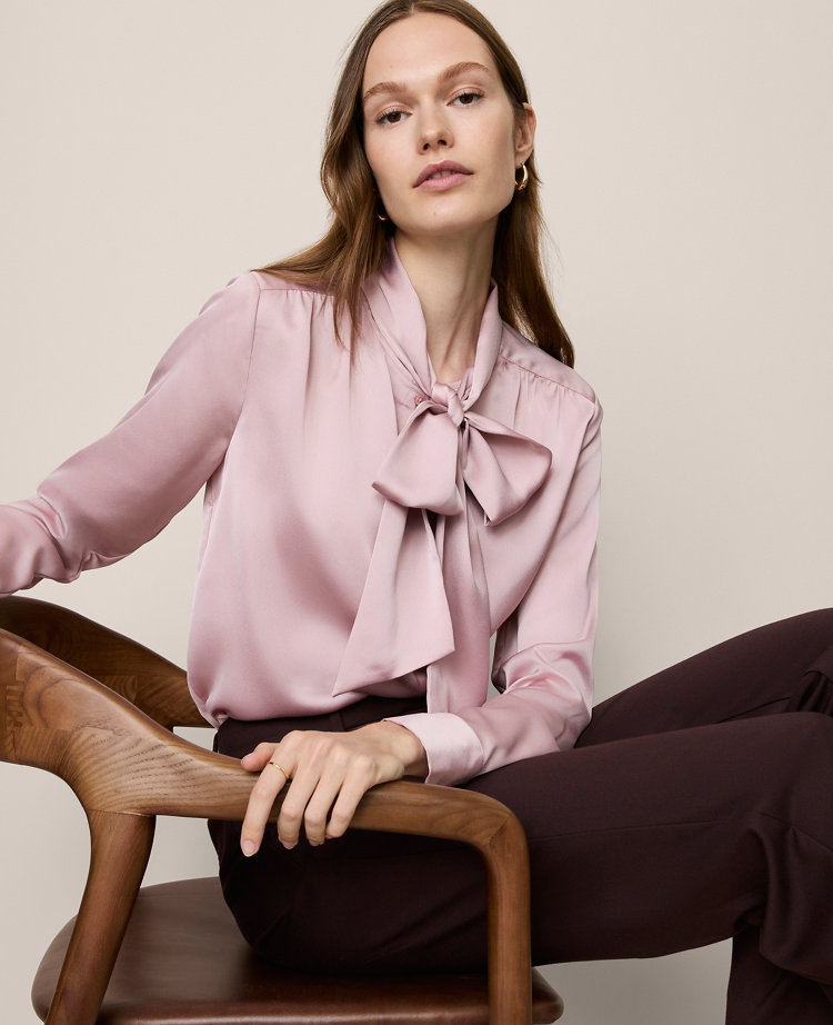 Satin Bow Blouse