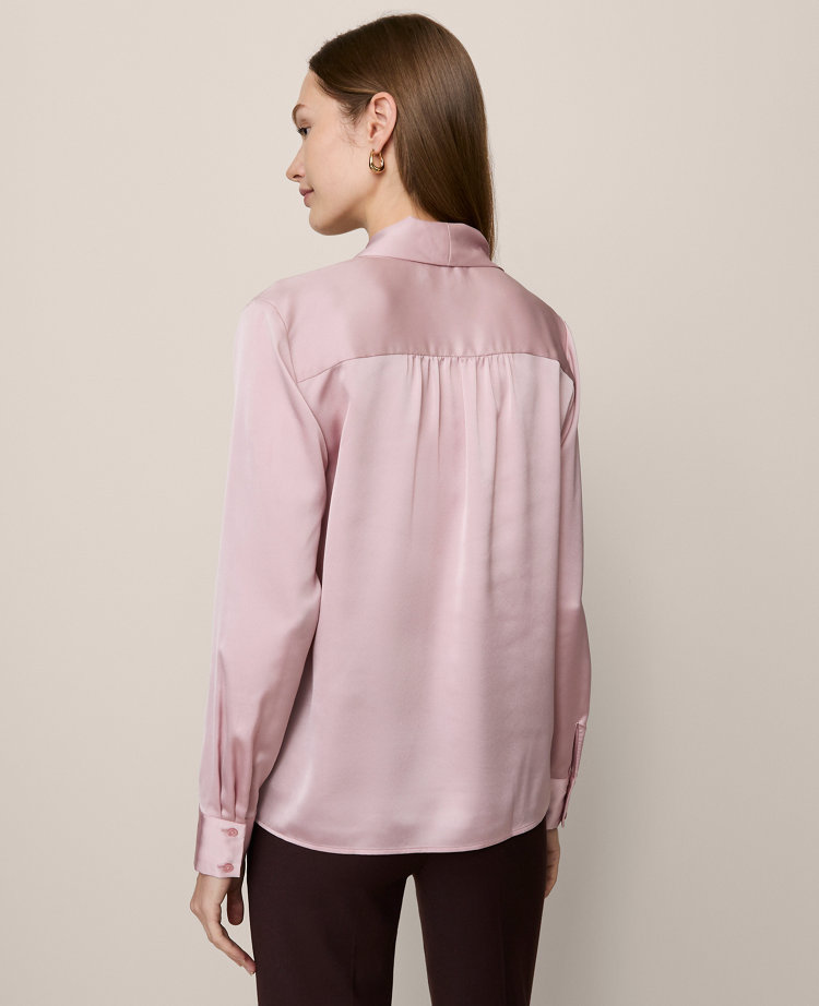 Satin Bow Blouse