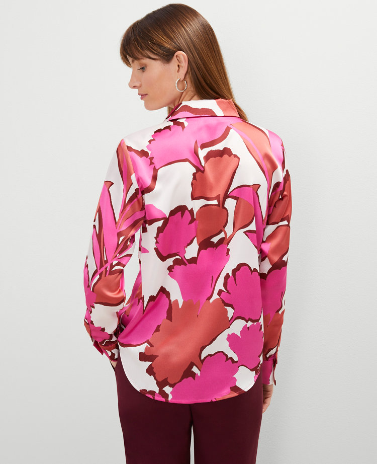 Floral Satin Essential Shirt