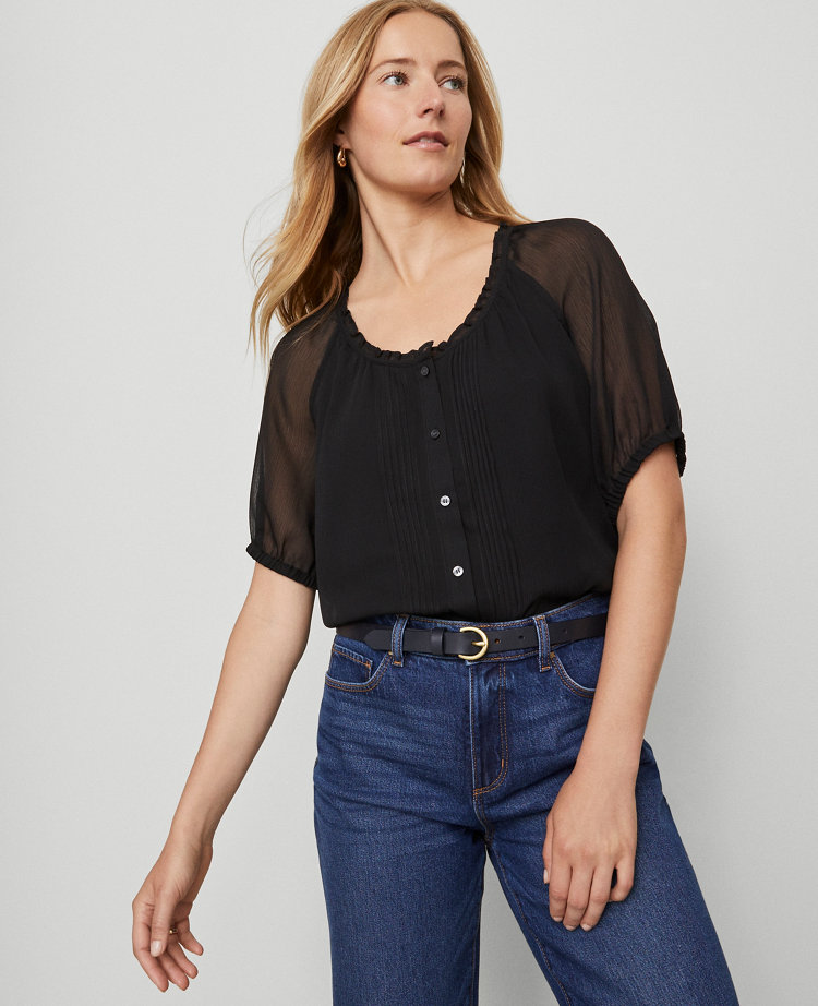 Pintucked Raglan Popover