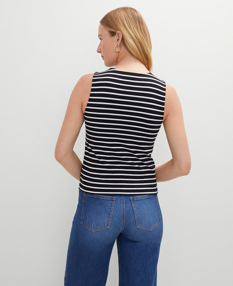 Striped Crew Neck Shell
