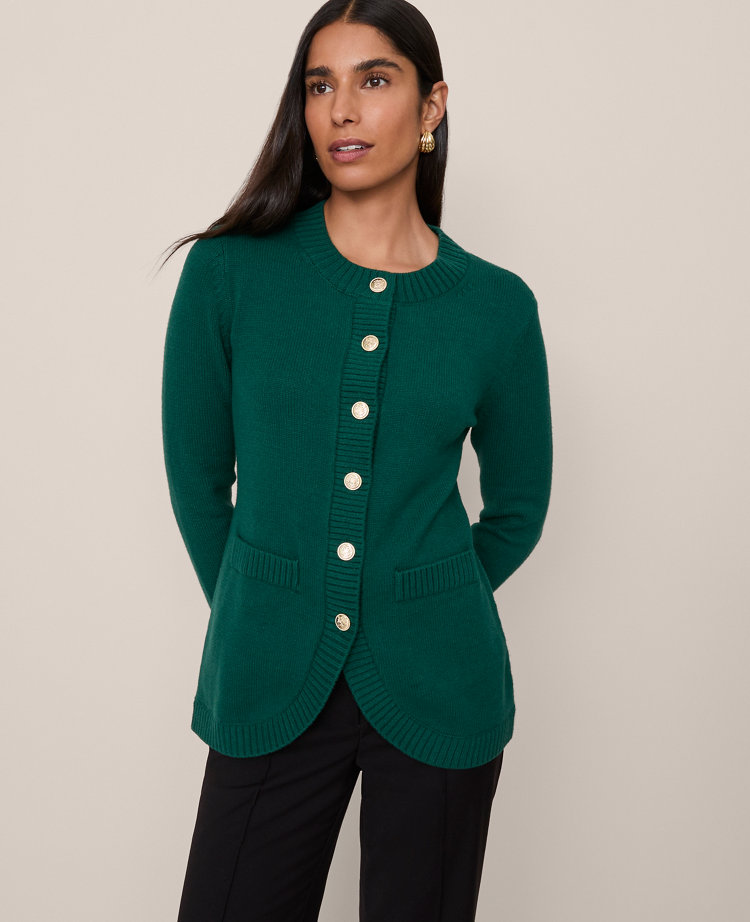 Curved Hem Longline Cardigan