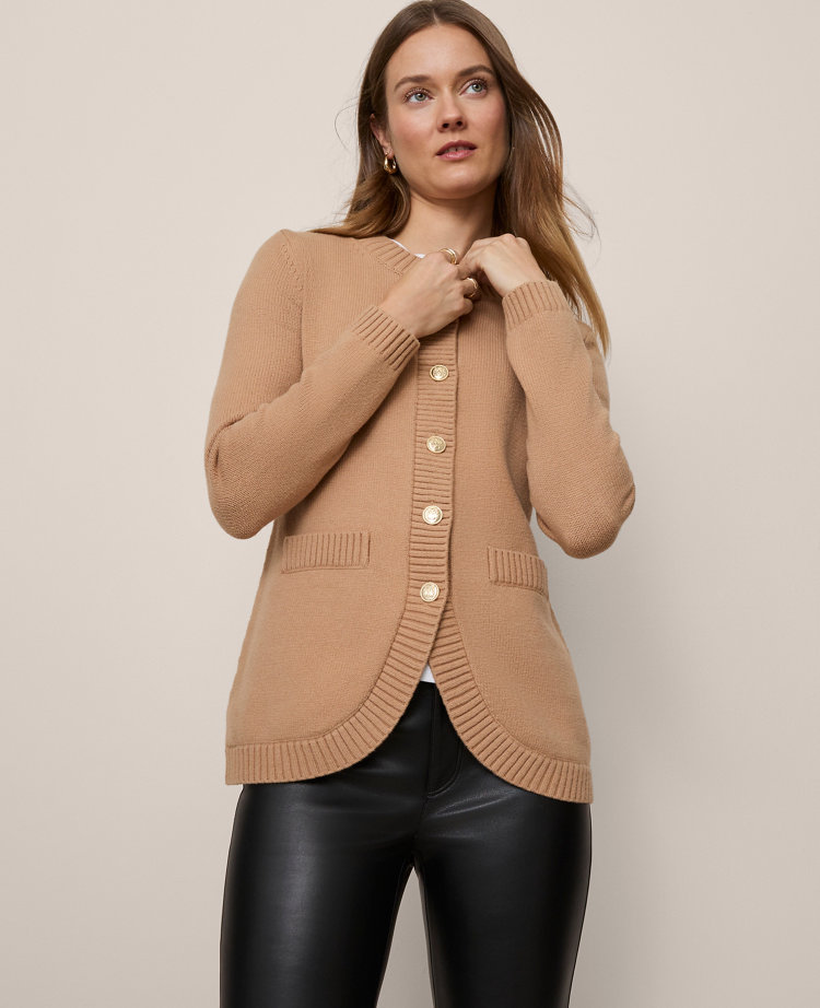 Curved Hem Longline Cardigan