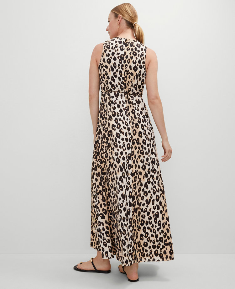 Animal Print Halter Maxi Dress