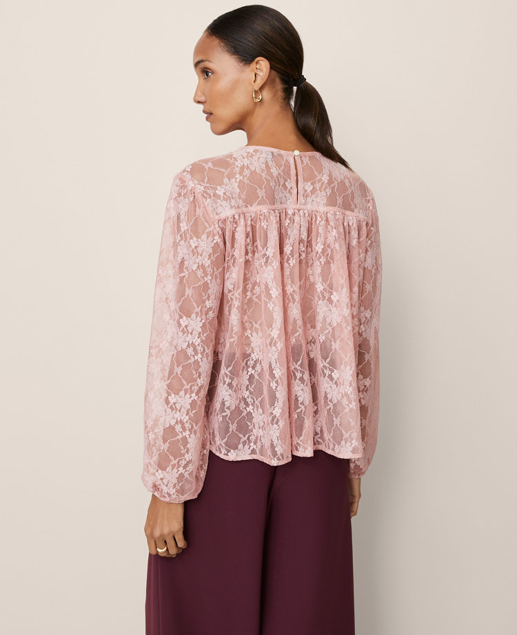 Crew Neck Shirred Blouse