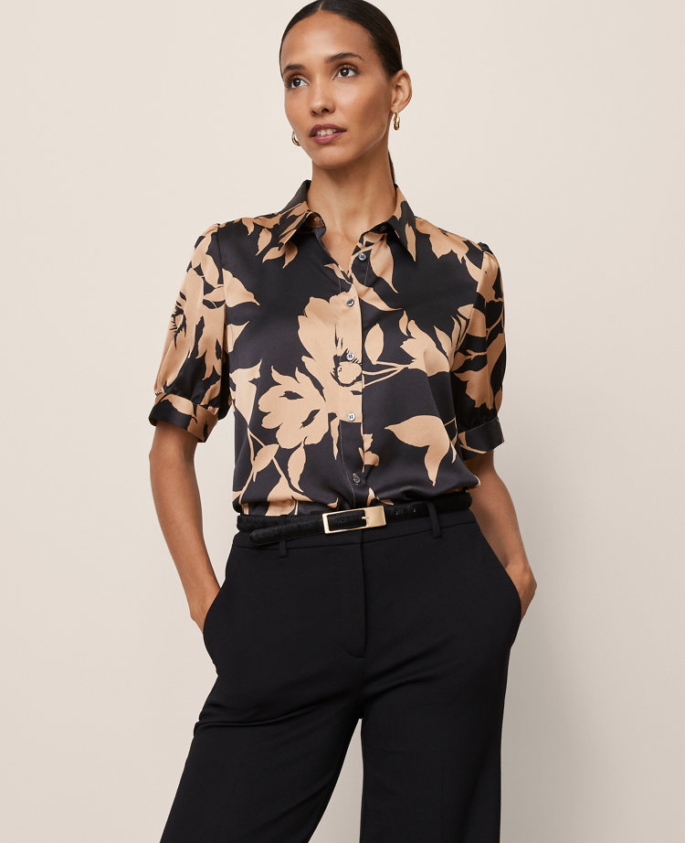 Floral Satin Blouse