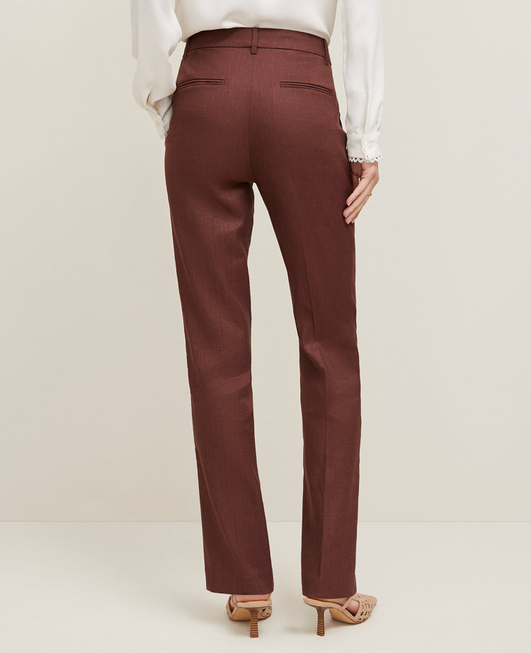 The Sophia Straight Pant in Linen Twill