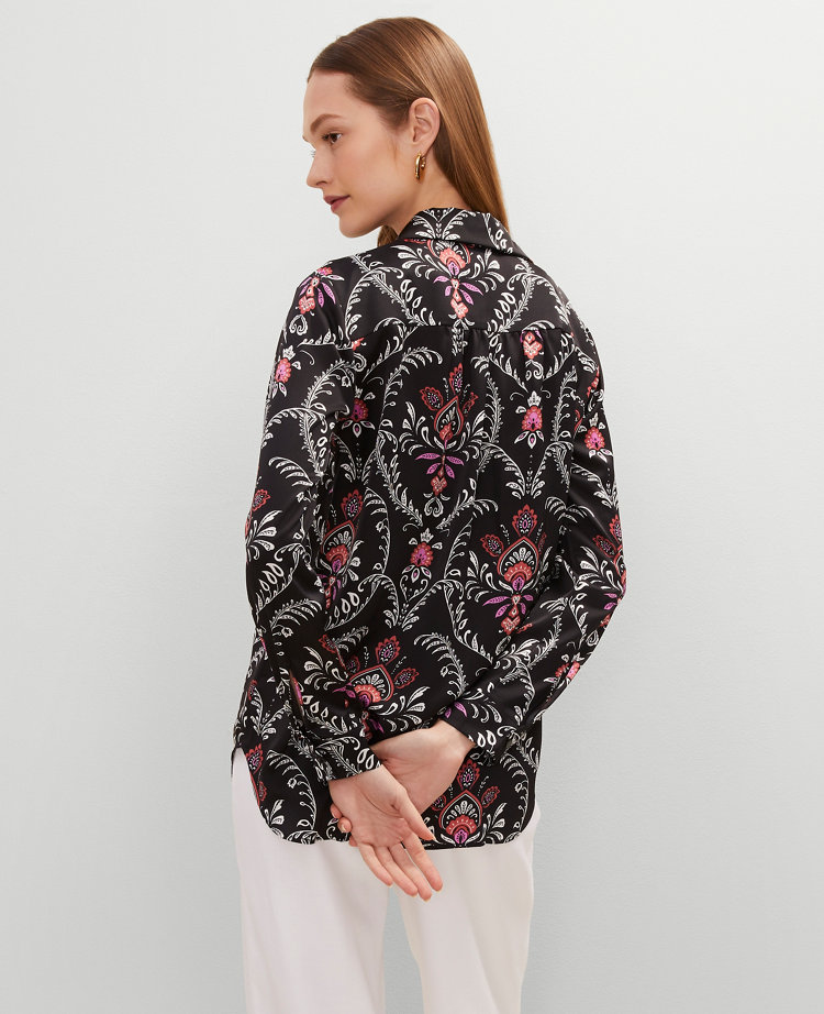 Petite Floral Camp Shirt