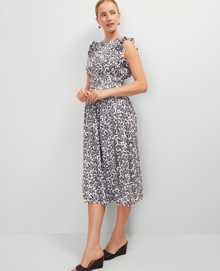Floral Ruffle Midi Dress