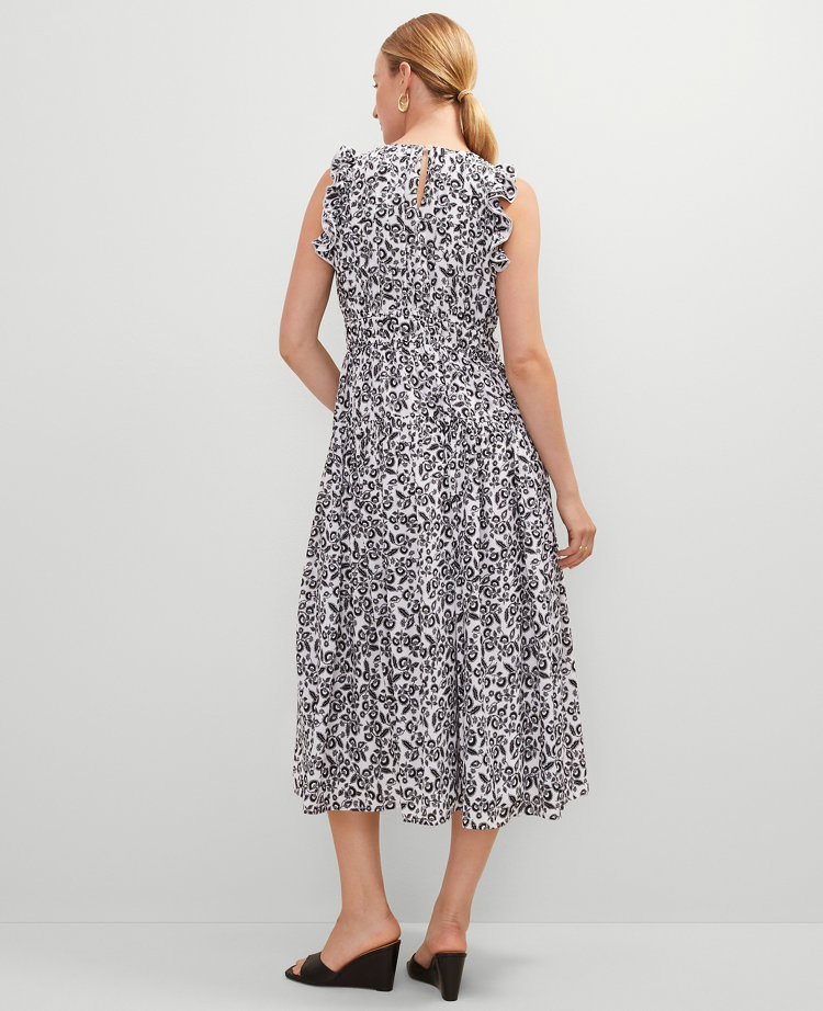 Floral Ruffle Midi Dress
