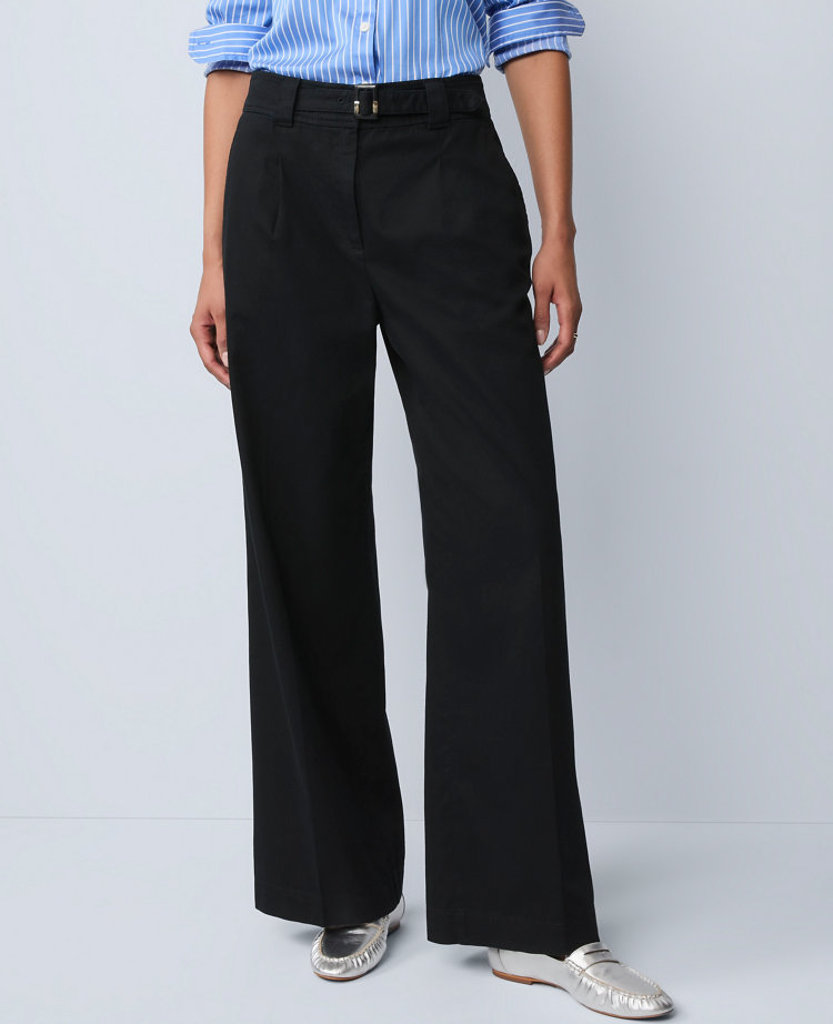 The Petite Belted Wide-Leg Pant