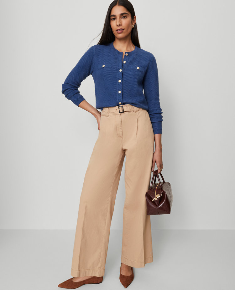 The Petite Belted Wide-Leg Pant