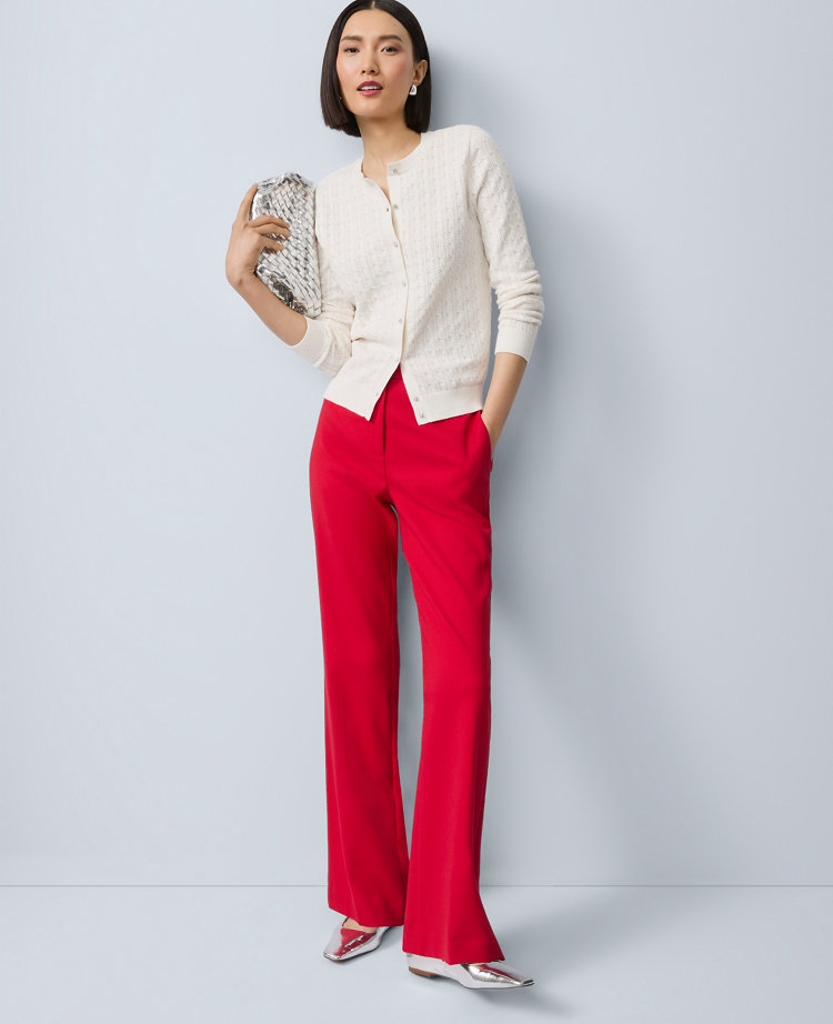 The Petite Slim Flare Trouser in Bi-Stretch