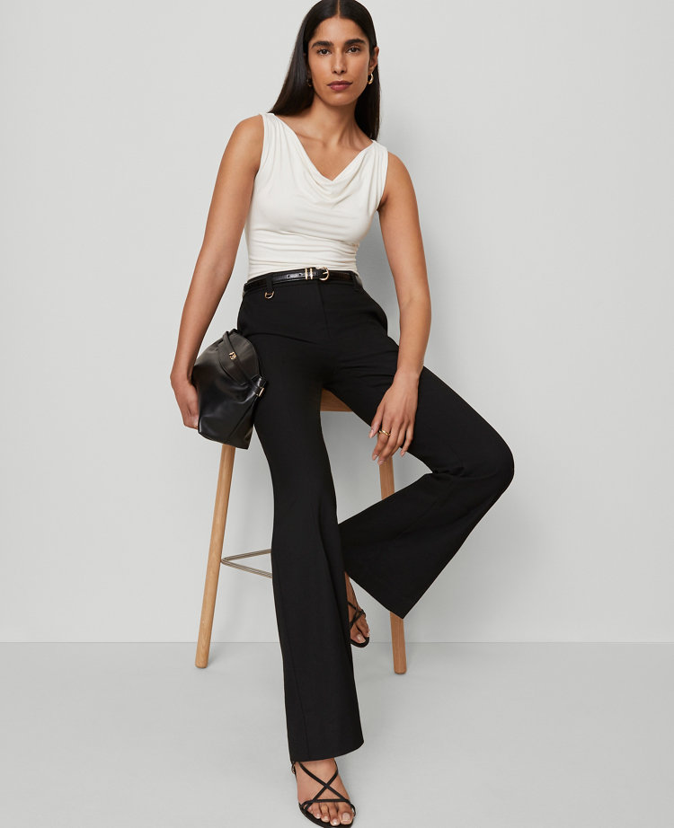 The Petite Slim Flare Trouser Pant in Bi-Stretch