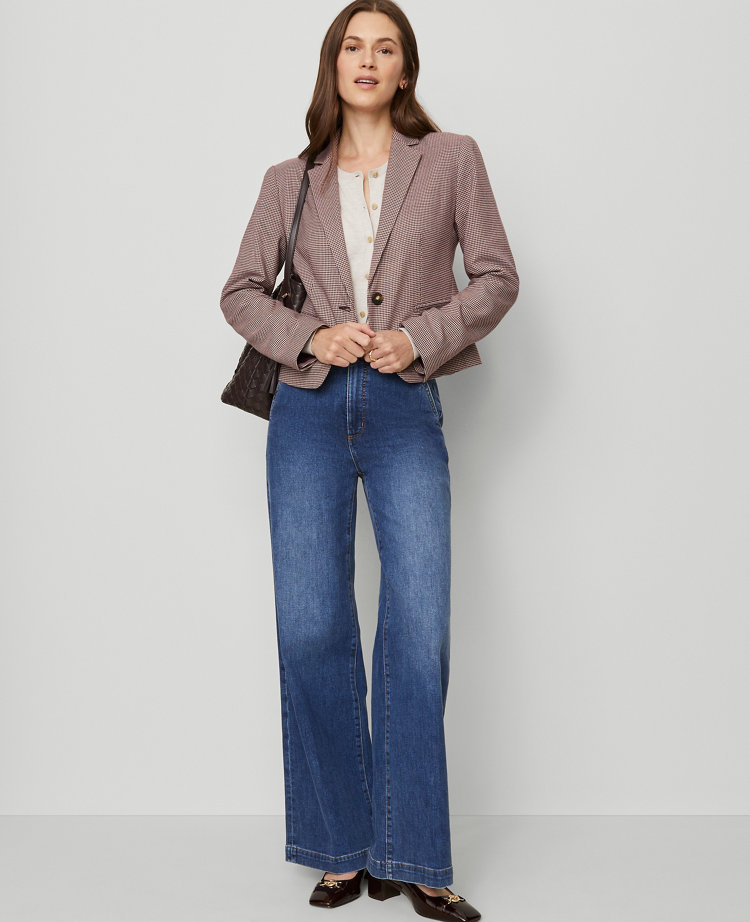 The Petite Newbury Blazer in Houndstooth