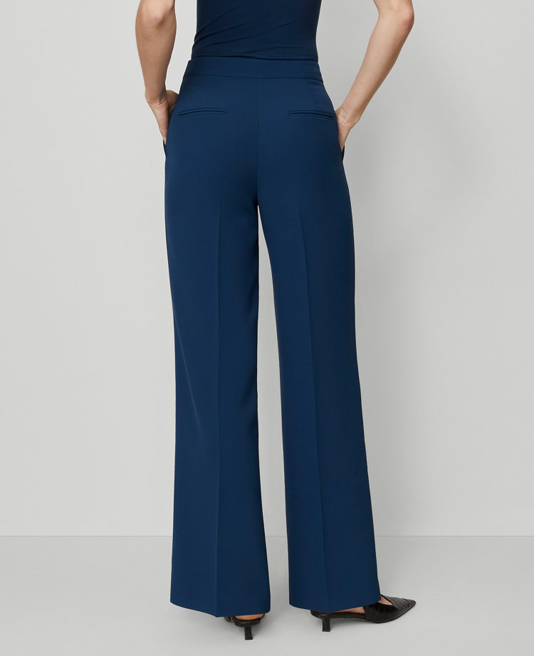 Ann Taylor The Petite Wide-leg Pant In Gray