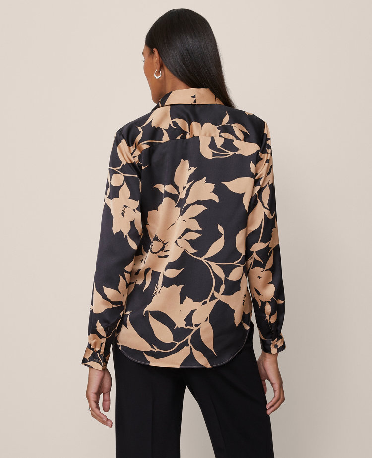 Floral Satin Essential Shirt