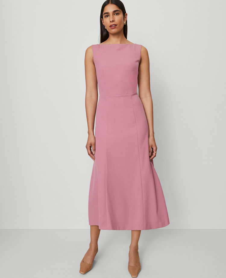 The Petite Boatneck Flare Dress