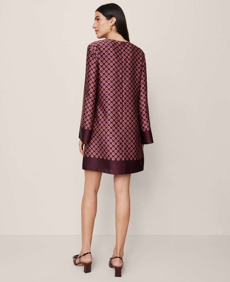 Geo Satin Shift Dress