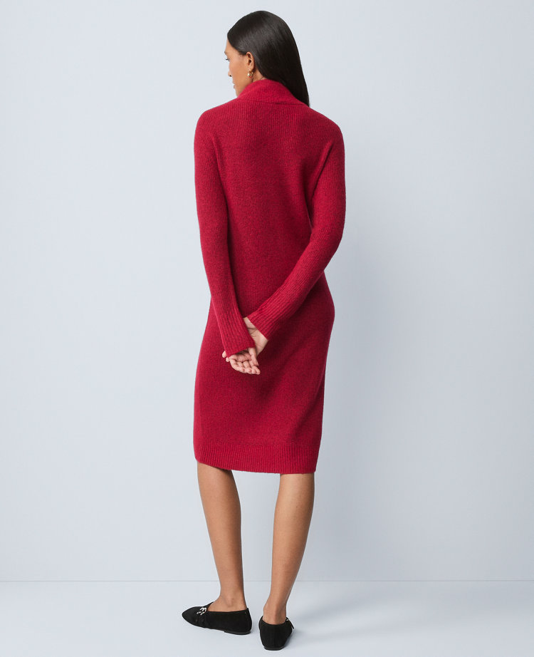 Weekend Collection Ribbed Button Sweater Dress