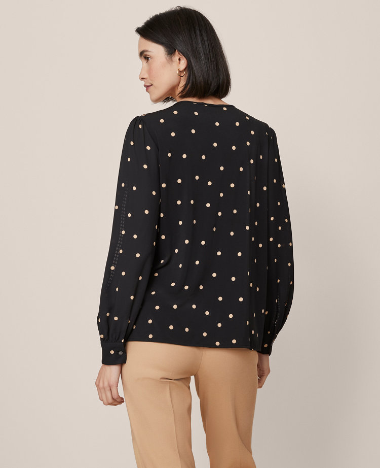 Dotted Lace Trim Top